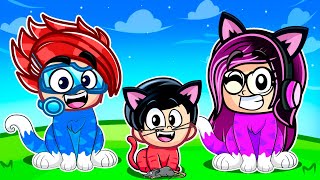 NOS CONVERTIMOS en UNA FAMILIA de GATOS en Roblox  Karim Juega [upl. by Natalee]