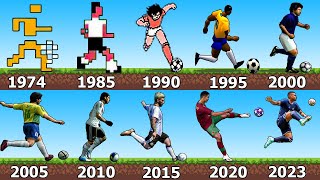 SOCCERFOOTBALL VIDEO GAMES EVOLUTION 1974  2023 [upl. by Hannasus]