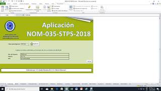 Aplicación de la NOM 035 en Excel cuestionarios para trabajadores [upl. by Ellesor]