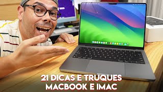 21 DICAS E TRUQUES PARA VOCÊ FAZER NO MACBOOK E IMAC [upl. by Chancey]