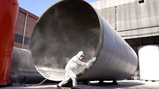 Process of making glass fiber reinforced plastic storage tank Korean plastic manufacturing factory [upl. by Korb]