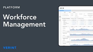 Verint Workforce Management WFM Made for the Way You Work [upl. by Eelime692]