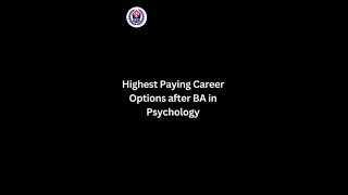 Highest Paying Career Options after BA in Psychology [upl. by Neila772]