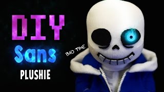 DIY Bad Time SANS with Glowing Eye and Movable Arms Undertale Sock Plushie FREE Pattern Tutorial [upl. by Snapp662]