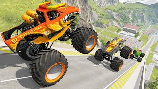 Monster Truck Madness  HighFlying Jumps amp Epic Crashes [upl. by Atikahs]