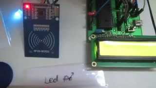 Điều khiển test LED RGB với Module RFID RC522PIC16f877A CCS [upl. by Anaili]