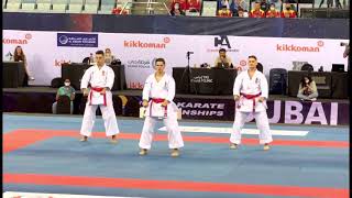 WKF team Kata Spain 2021 Dubai world karate Championship final best of karate [upl. by Lauder]