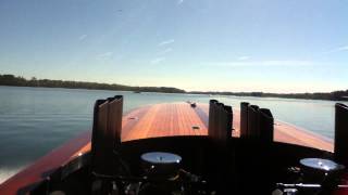 Miss America IX running at the 2013 Lake Hartwell antique boat show at Hartwell Georgia [upl. by Htehpaj]