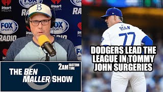 Ben Maller Says Dodgers Lead The League in Tommy John Surgeries [upl. by Ardnazxela]