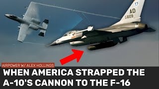 US F16s actually saw combat carrying the A10s massive cannon [upl. by Lemmor]