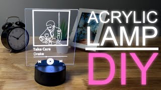 DIY Acrylic Night Light  HOW TO  CRICUT [upl. by Dygal]