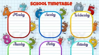 How to make timetable at home  timetable design  school timetable [upl. by Boesch]