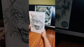 Wolf Art😍🥰 art pencildrawing wolfdrawing pencilsketch artshorts sketch sketching drawing [upl. by Eiggem]