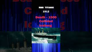 Top Disasters At Sea  factovl youtubeshorts shortsfeed death disaster accident [upl. by Arracat]