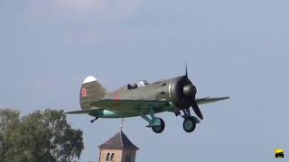 Polikarpov I16 quotDEPRNquot  Testflight with difficult landing 2017 [upl. by Anitahs833]