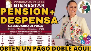 🚨PENSION  DESPENSA AUMENTAN APOYOS CLAUDIA DARA AGUINALDO 40 DIAS PENSION IMSS ISSSTE➕WALMART [upl. by Kelda]