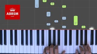 Allegretto  ABRSM Piano Grade 2 2017 amp 2018 A1  Synthesia live keys tutorial [upl. by Sirapal490]