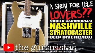 Squier Paranormal Nashville Stratocaster Review 🎸 Fender Telecaster Meets Stratocaster Mash Up 🎸 [upl. by Mag]