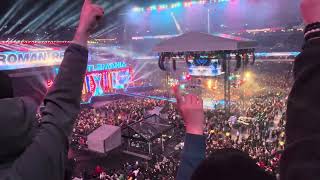 LIVE Roman Reigns entrance  Wrestlemania 40 Night 2 main event at Lincoln Financial Field PA [upl. by Soirtimid]