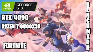 Fortnite Benchmark  RTX 4090  Ryzen 7 9800X3D  48GB RAM 7200Mhz  1080p [upl. by Rilda470]