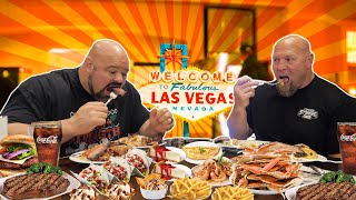 STRONGMEN VS LAS VEGAS BUFFETS  FULL DAY OF EATING [upl. by Enna]