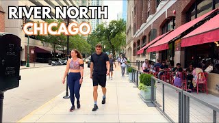 City of Chicago  River North  Walking Tour on WednesdayJuly 17 2024 4k Video [upl. by Ogren]