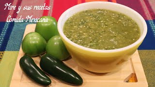 Riquisima Salsa Verde Mexicana de Chile Jalapeño con Tomatillo Deli [upl. by Anovahs]