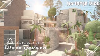 Bloxburg  Modern Hillside Private Mansion  NOLARGE Plot  EXTERIOR  Le Yuii [upl. by Ayidan]