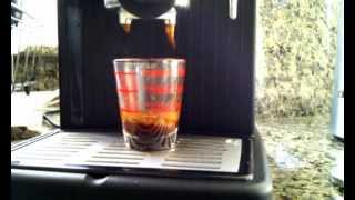 Single Espresso shot with Delonghi Caffe Treviso aka Bar14 [upl. by Lledniuq]