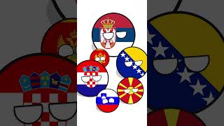 Yugoslav family yugoslavia history countryballs trending shorts shortsviral [upl. by Ailecara]