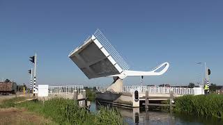 Brugopening Koningsbrug Zevenhuizen Ophaalbrug Drawbridge Pont Levis Klappbrücke [upl. by Weatherby]