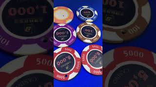 casino poker chips with anticounterfeiting casino gambling poker 筹码 赌场 [upl. by Aratahc]