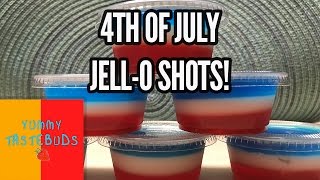 How to Make 4th of July Jello Shots Recipe by Yummy Tastebuds [upl. by Paryavi932]