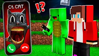 Why Cartoon Cat CALLING to JJ and MIKEY at 300 am   in Minecraft Maizen [upl. by Naitsirhk]