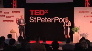 Creating a community with a growth mindset Jeremy Frith amp Rachel Sykes at TEDxStPeterPort [upl. by Ailecra]