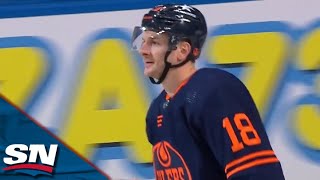 Oilers Zach Hyman Caps Off Slick Passing Play To Put Game Away vs Kraken [upl. by Pendleton]