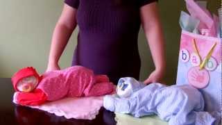 How to make a diaper baby  Sleeping Baby Girl Diaper Cake [upl. by Buchalter]