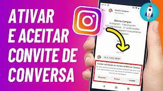 Como Colocar CONVITE DE MENSAGEM no Instagram  Aceitar Convite [upl. by Engvall]