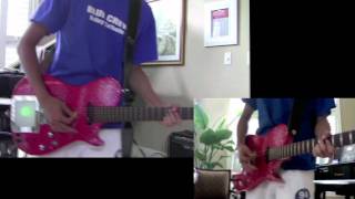 MUSE HD Guitar Cover Uprising Live  Glastonbury  Annotated Tabs  Manson Red Glitter Replica [upl. by Riplex]