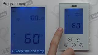 F902GFCI Floor Heating Thermostat 7 Day Programming [upl. by Morganica957]