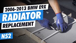 DIY E90 BMW 328i Radiator replacement E9x 325i 330i [upl. by Aicilram]