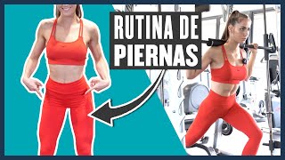 MEJORES 6 EJERCICIOS DE PIERNAS para MUJERES en el GYM 💥 RUTINA COMPLETA para el gimnasio 💥 [upl. by Macdonell]