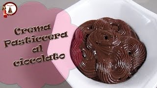 Crema pasticcera al cioccolato densa per torta in pasta di zucchero e cake design [upl. by Sherard]