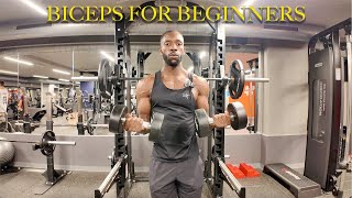 Biceps workout for beginners easy and effective [upl. by Annaicul]