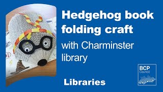 Hedgehog Book Folding Craft with Charminster Library [upl. by Neelak]