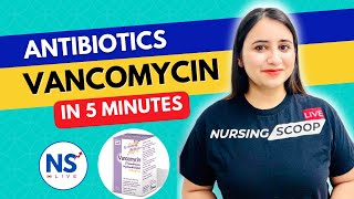 Vancomycin  Antibiotics Pharmacology Concepts  Nursing NCLEX Exam Prep  Nursing Scoop Live NGN [upl. by Muffin]