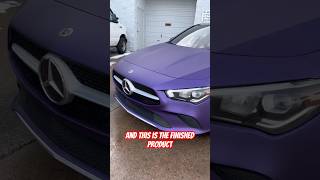 Matte purple Mercedes C Class Yes please vinyl vinylwrap carwrapping vinylwrapper wrapping [upl. by Arahsat]