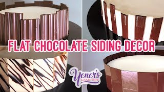 FLAT CHOCOLATE SIDE DECOR Tutorial  Yeners Cake Tips with Serdar Yener [upl. by Acceber497]