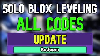 New Solo Blox Leveling Codes  Roblox Solo Blox Leveling Codes January 2024 [upl. by Hedva]