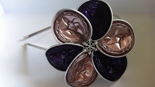 DIY Coffee pod Commentfaire un serre tête avec une grande fleur [upl. by Koller]